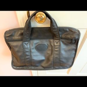 Black leather shoulder bag/briefcase